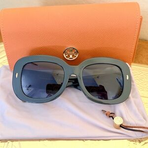 Tory Burch Green and Gold Sunglasses